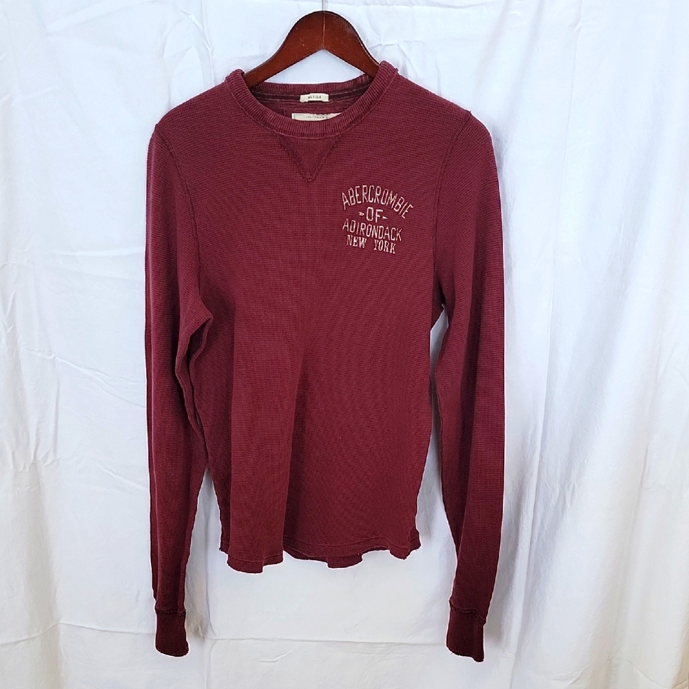 Abercrombie Burgundy Long Sleeve Shirt